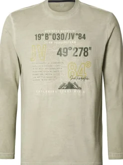 Jan Vanderstorm Herren Langarmshirt - JASIR in oliv