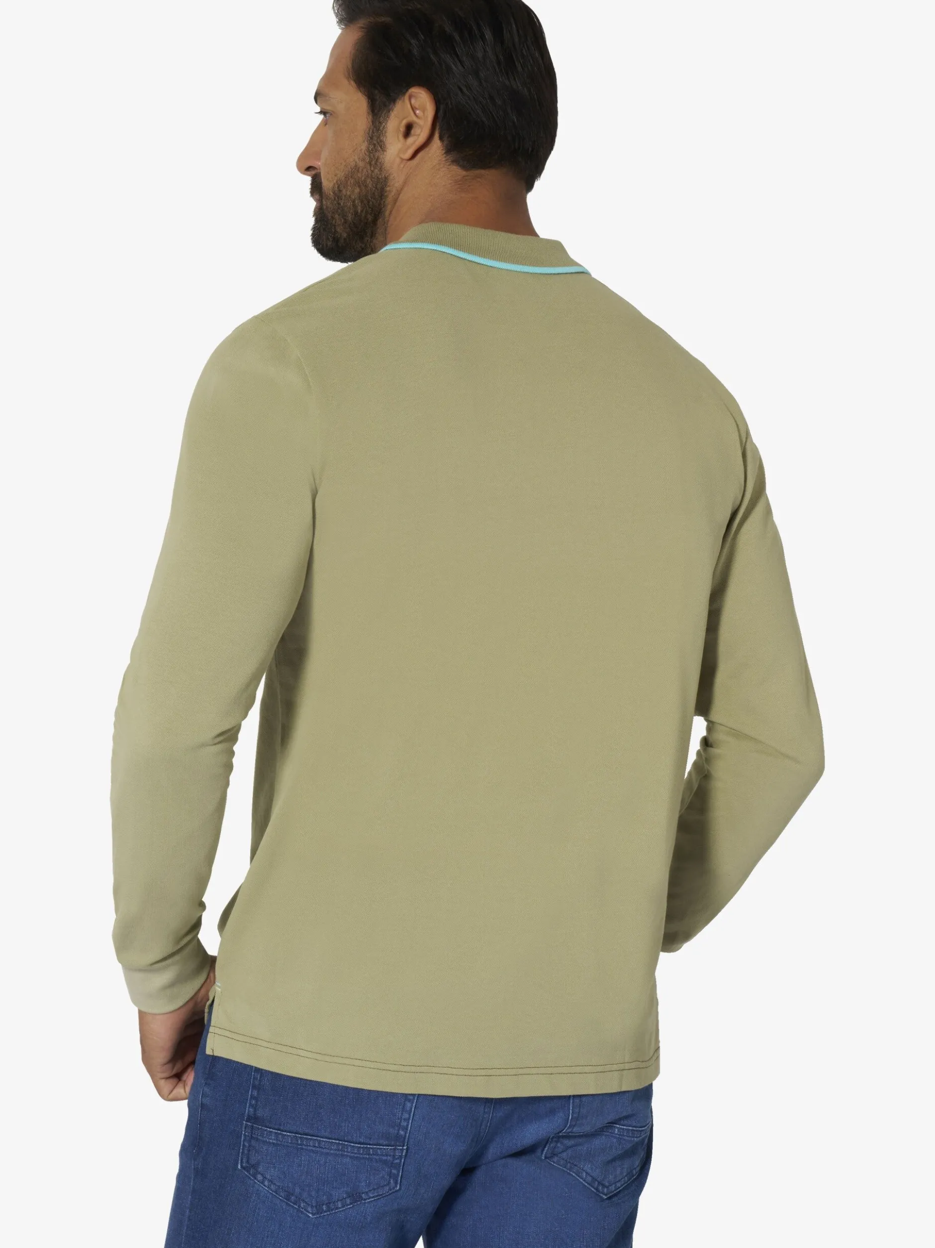 Jan Vanderstorm Herren Langarm-Poloshirt - FREDMAR in oliv
