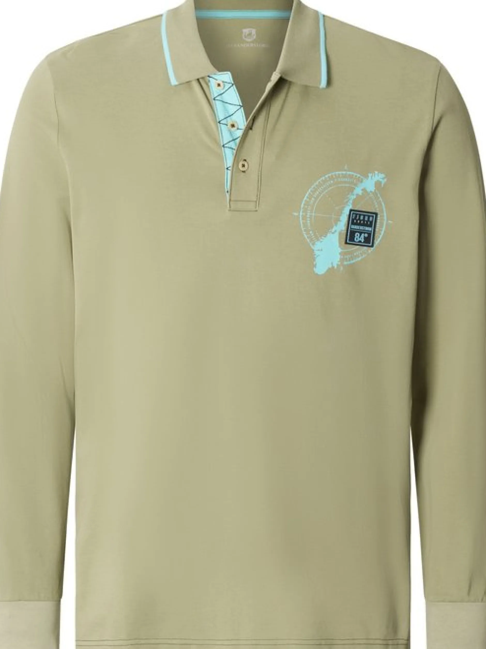 Jan Vanderstorm Herren Langarm-Poloshirt - FREDMAR in oliv