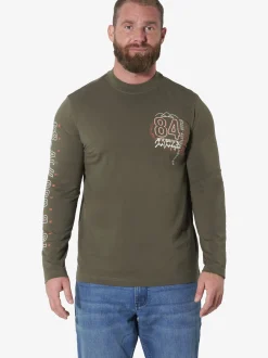 Jan Vanderstorm Herren Langarmshirts - NORGARD im 3er-Pack in oliv