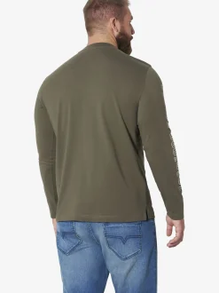 Jan Vanderstorm Herren Langarmshirts - NORGARD im 3er-Pack in oliv