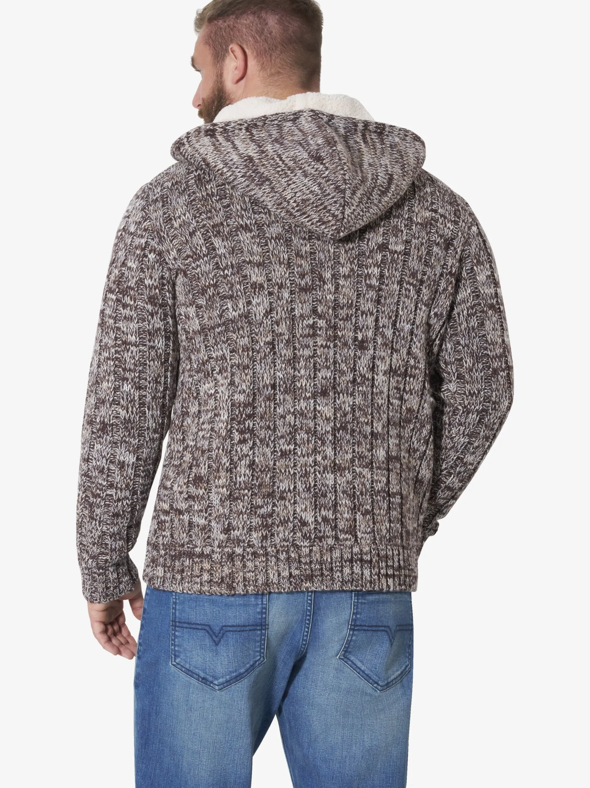 Jan Vanderstorm Herren Outdoor Strickjacke - EIRBORG in braun