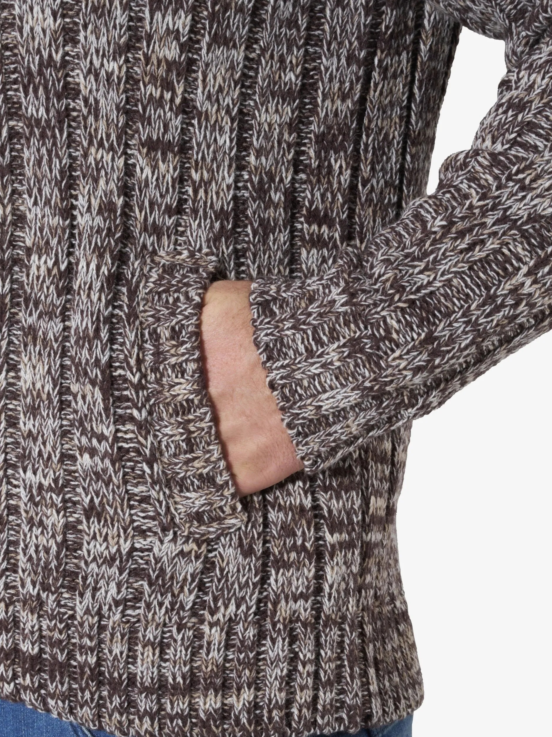 Jan Vanderstorm Herren Outdoor Strickjacke - EIRBORG in braun