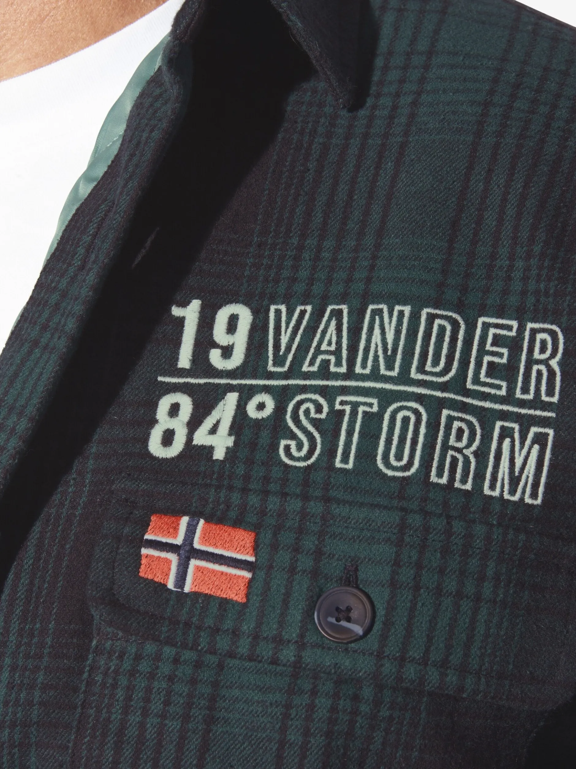 Jan Vanderstorm Herren Outdoorhemd - OLAFSTAD in petrol