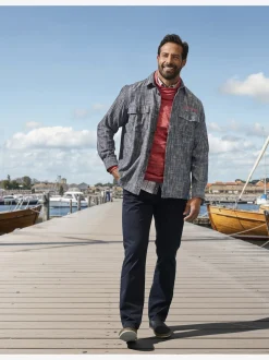 Jan Vanderstorm Herren Outdoorhemd - KERLIN in blau