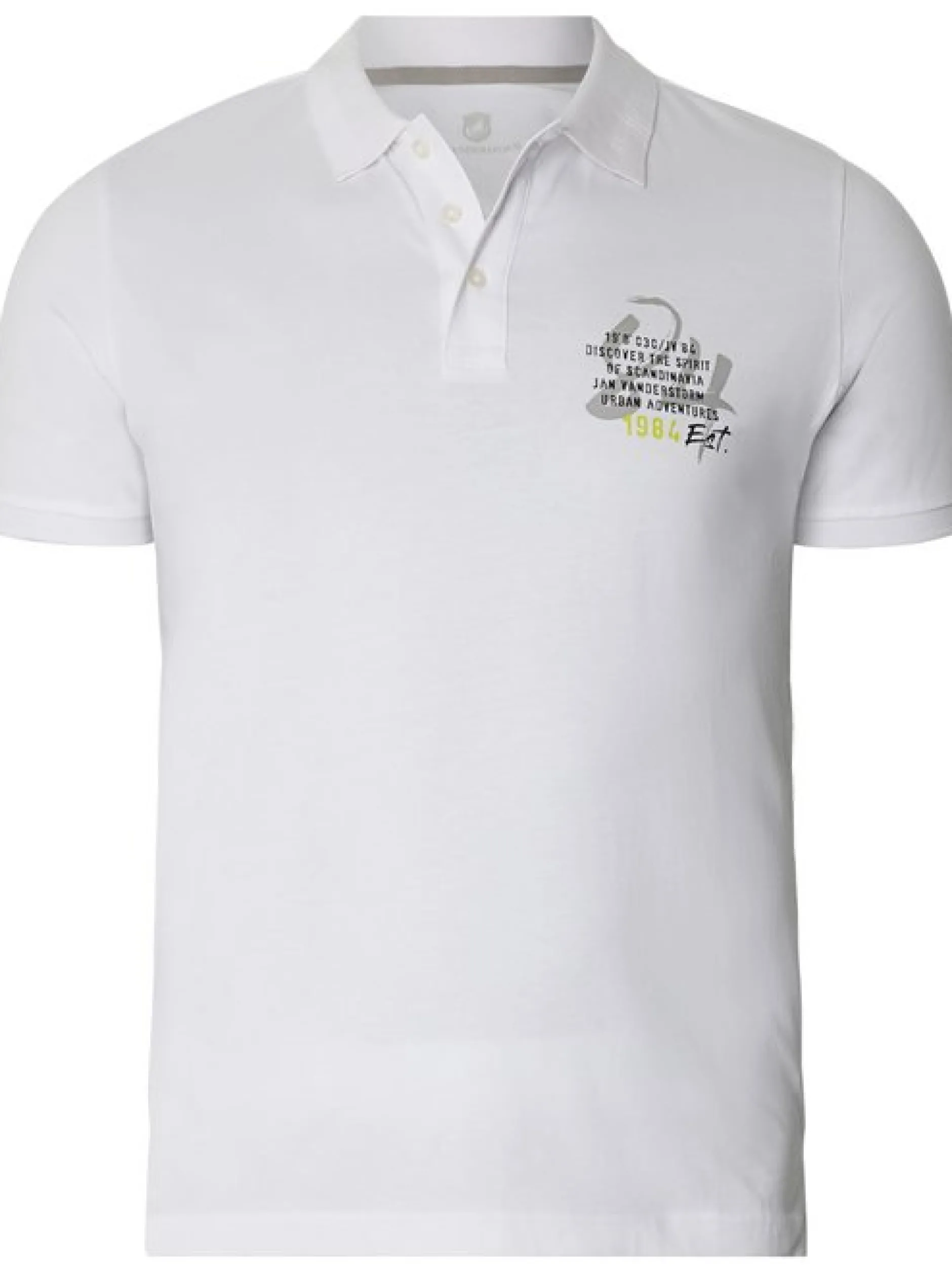 Jan Vanderstorm Herren Poloshirt - MAUNOR in weiß