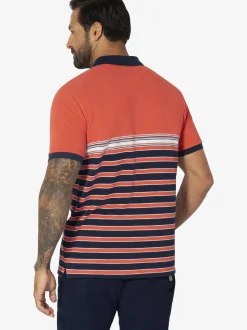 Jan Vanderstorm Herren Poloshirt - MARKUR in orange marine