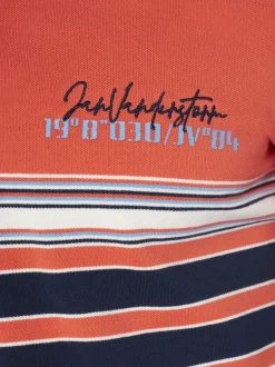 Jan Vanderstorm Herren Poloshirt - MARKUR in orange marine