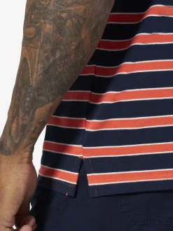 Jan Vanderstorm Herren Poloshirt - MARKUR in orange marine