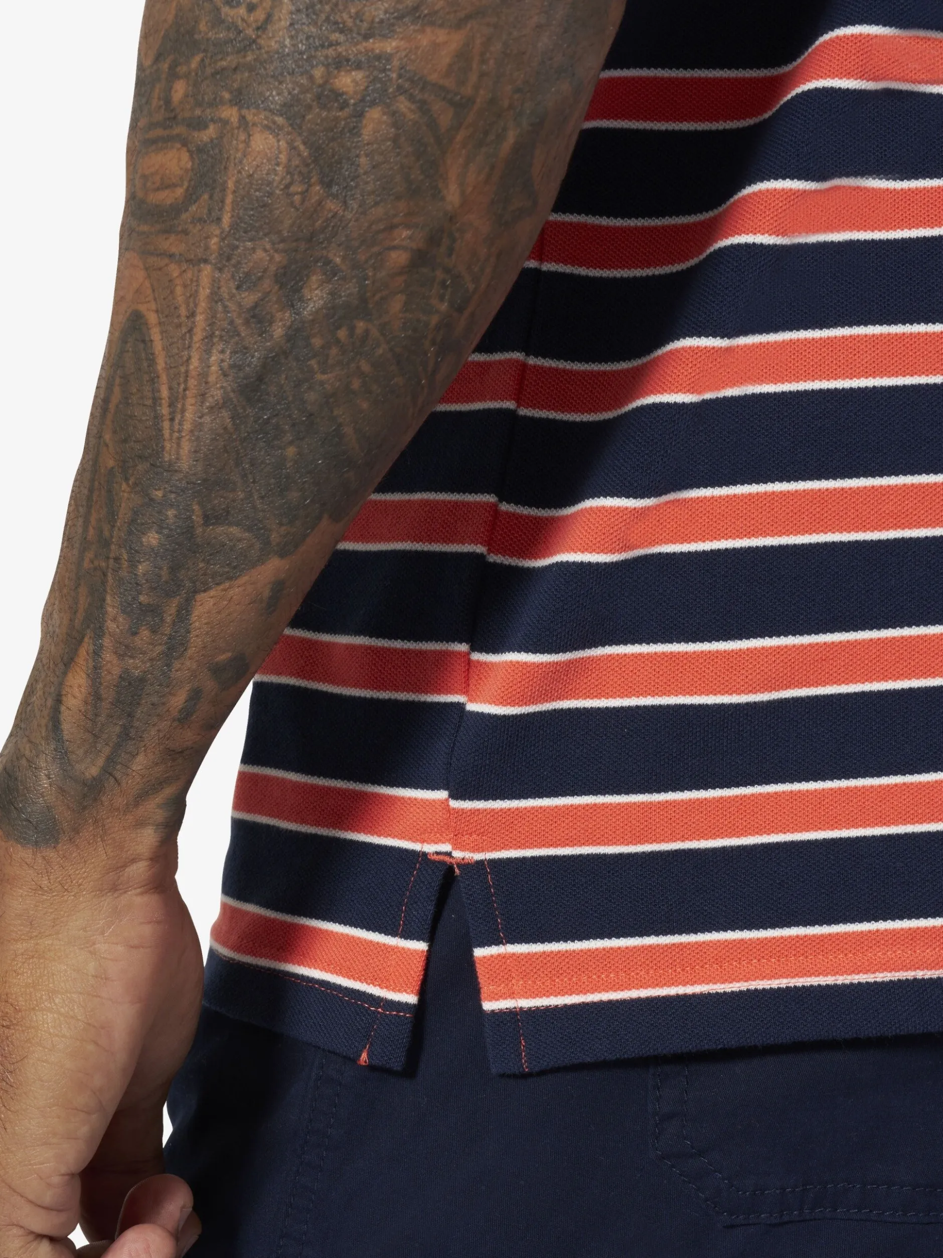 Jan Vanderstorm Herren Poloshirt - MARKUR in orange marine