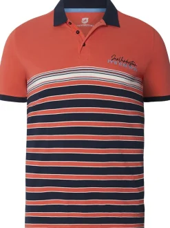 Jan Vanderstorm Herren Poloshirt - MARKUR in orange marine