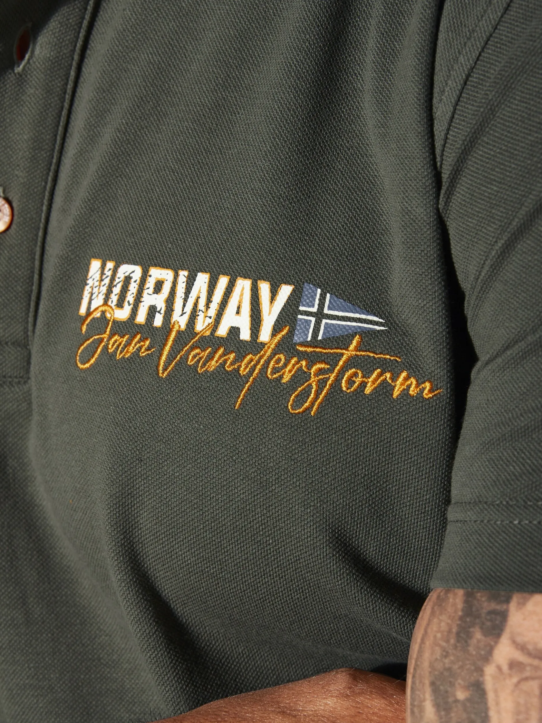 Jan Vanderstorm Herren Poloshirt - JAKOV in oliv