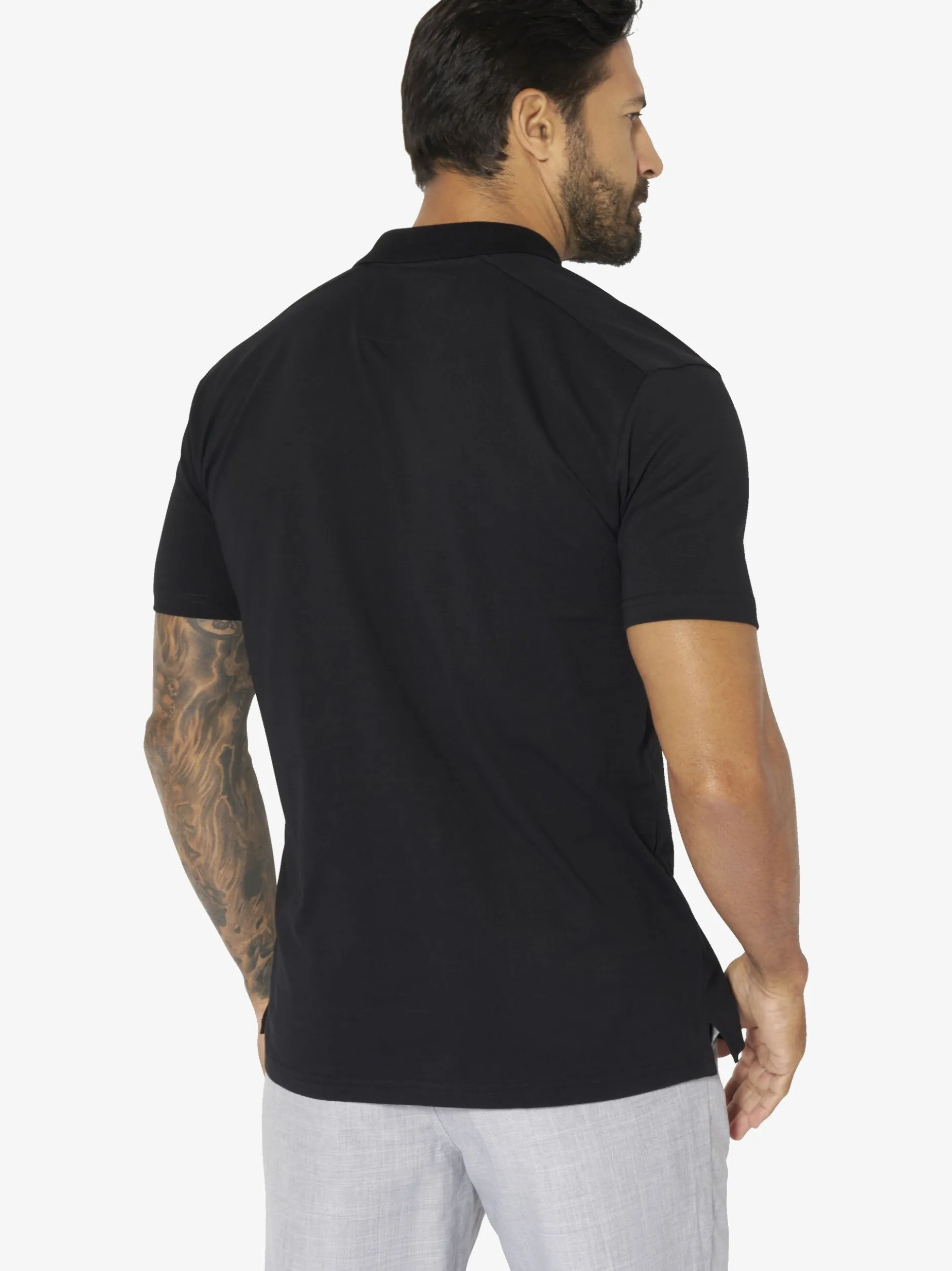 Jan Vanderstorm Herren Poloshirt - JANO in schwarz