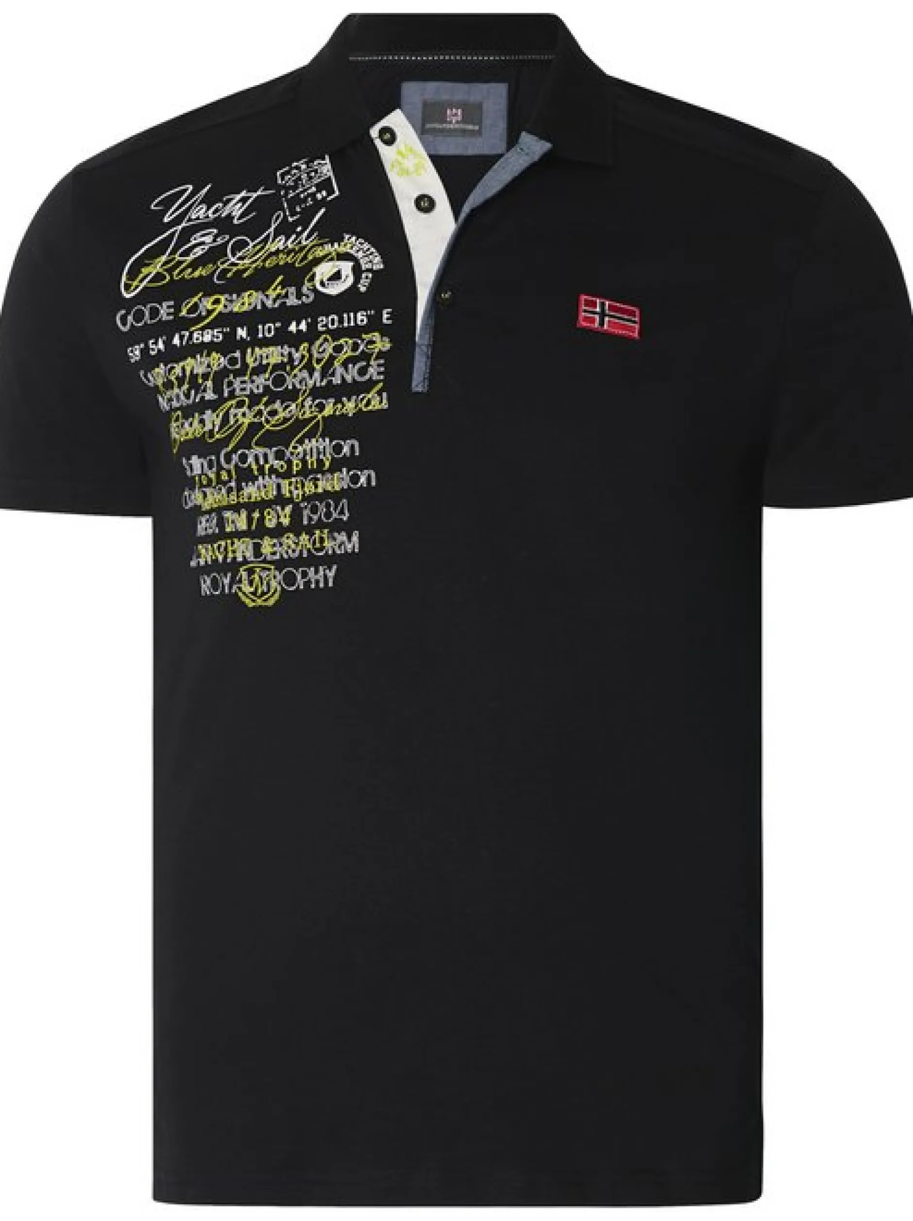 Jan Vanderstorm Herren Poloshirt - JANO in schwarz