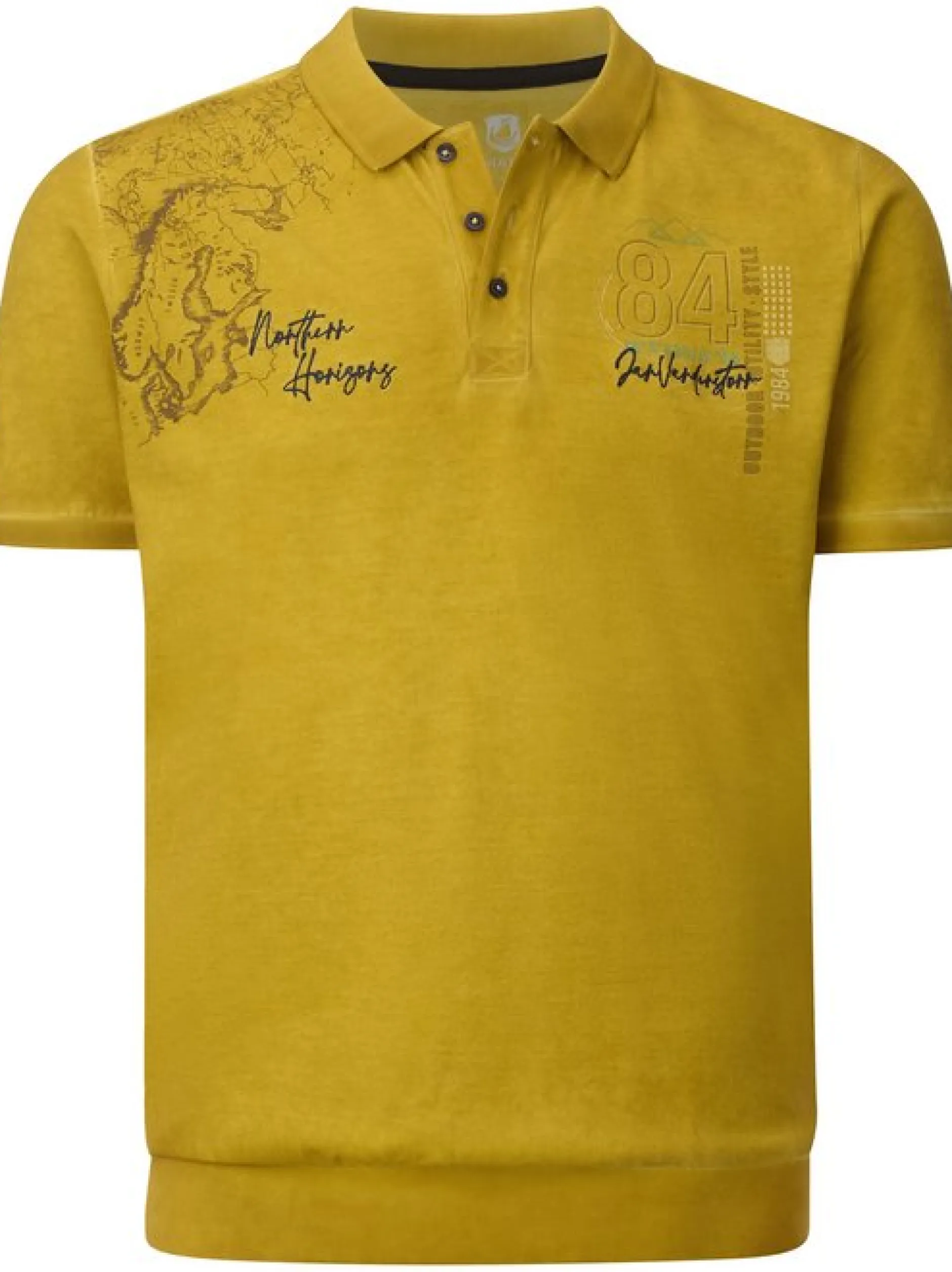 Jan Vanderstorm Herren Poloshirt - MORKSTAD in gelb