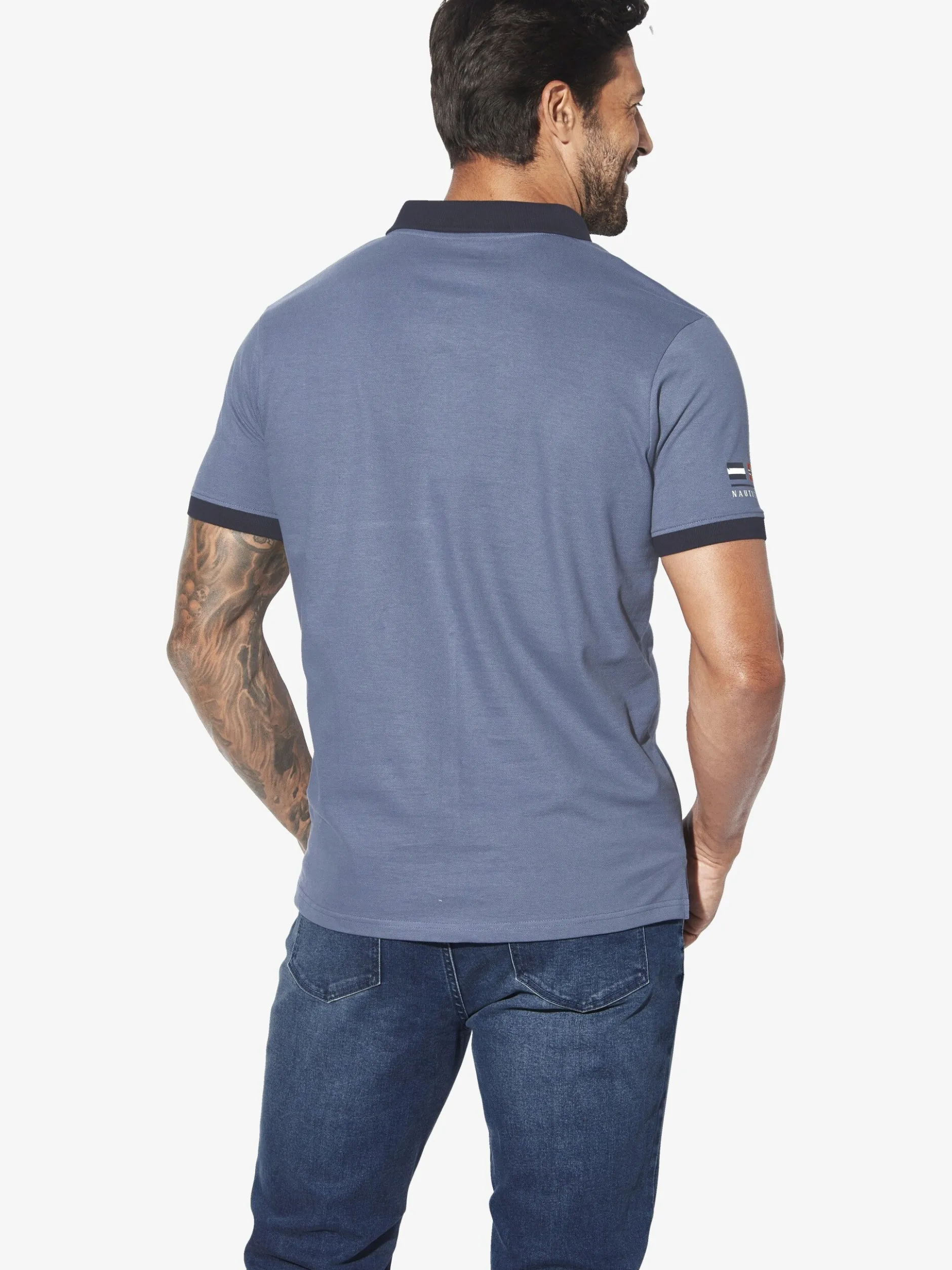 Jan Vanderstorm Herren Poloshirt - LARSDAL in blau