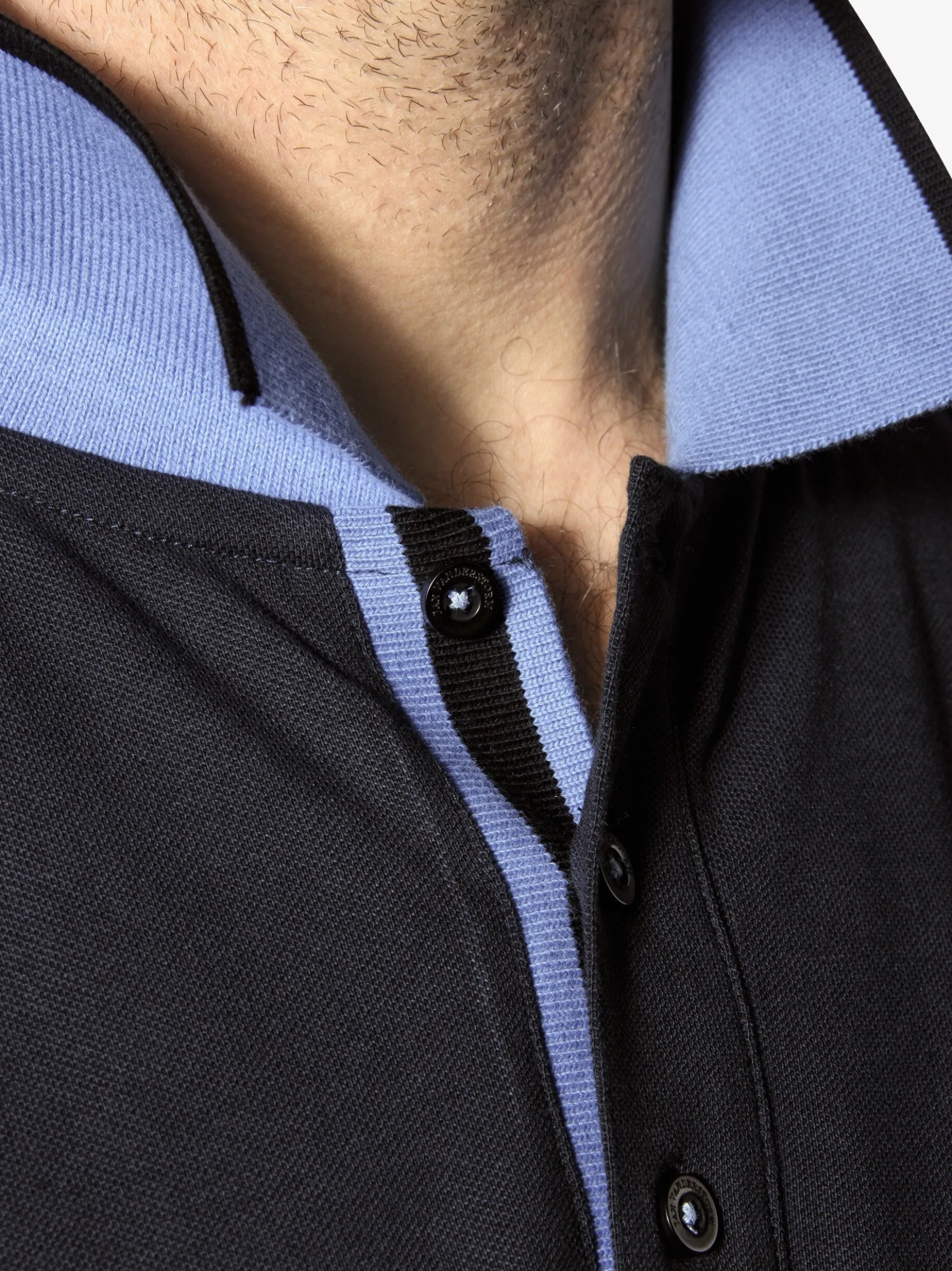 Jan Vanderstorm Herren Poloshirt - LAVRANS in schwarz blau