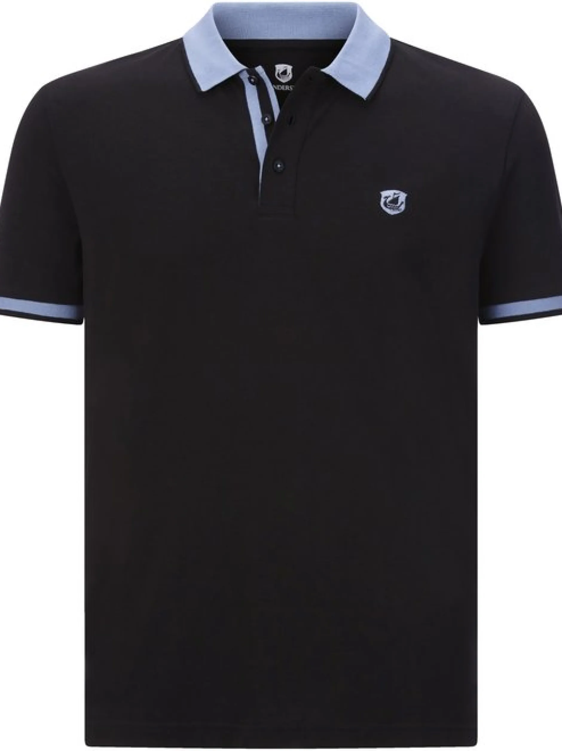 Jan Vanderstorm Herren Poloshirt - LAVRANS in schwarz blau