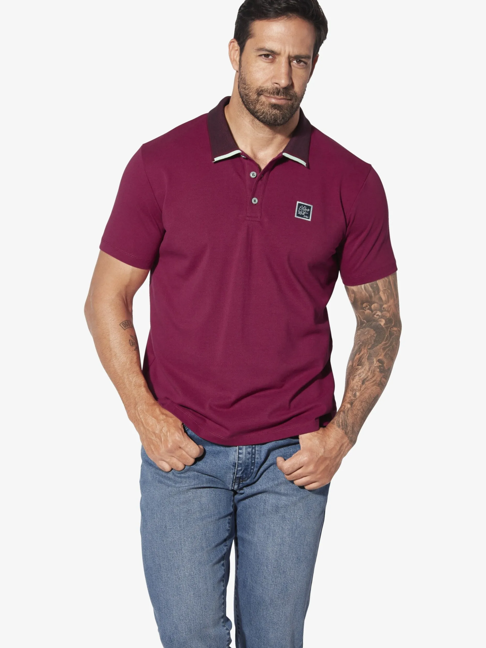 Jan Vanderstorm Herren Poloshirt - MORLAN in rot