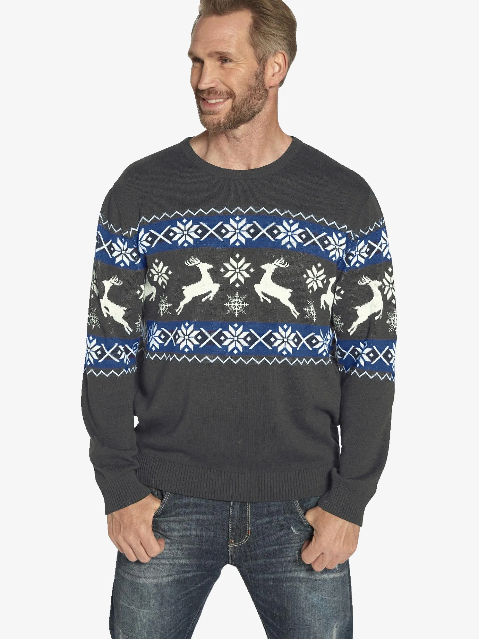 Jan Vanderstorm Herren Pullover - TORE in grau