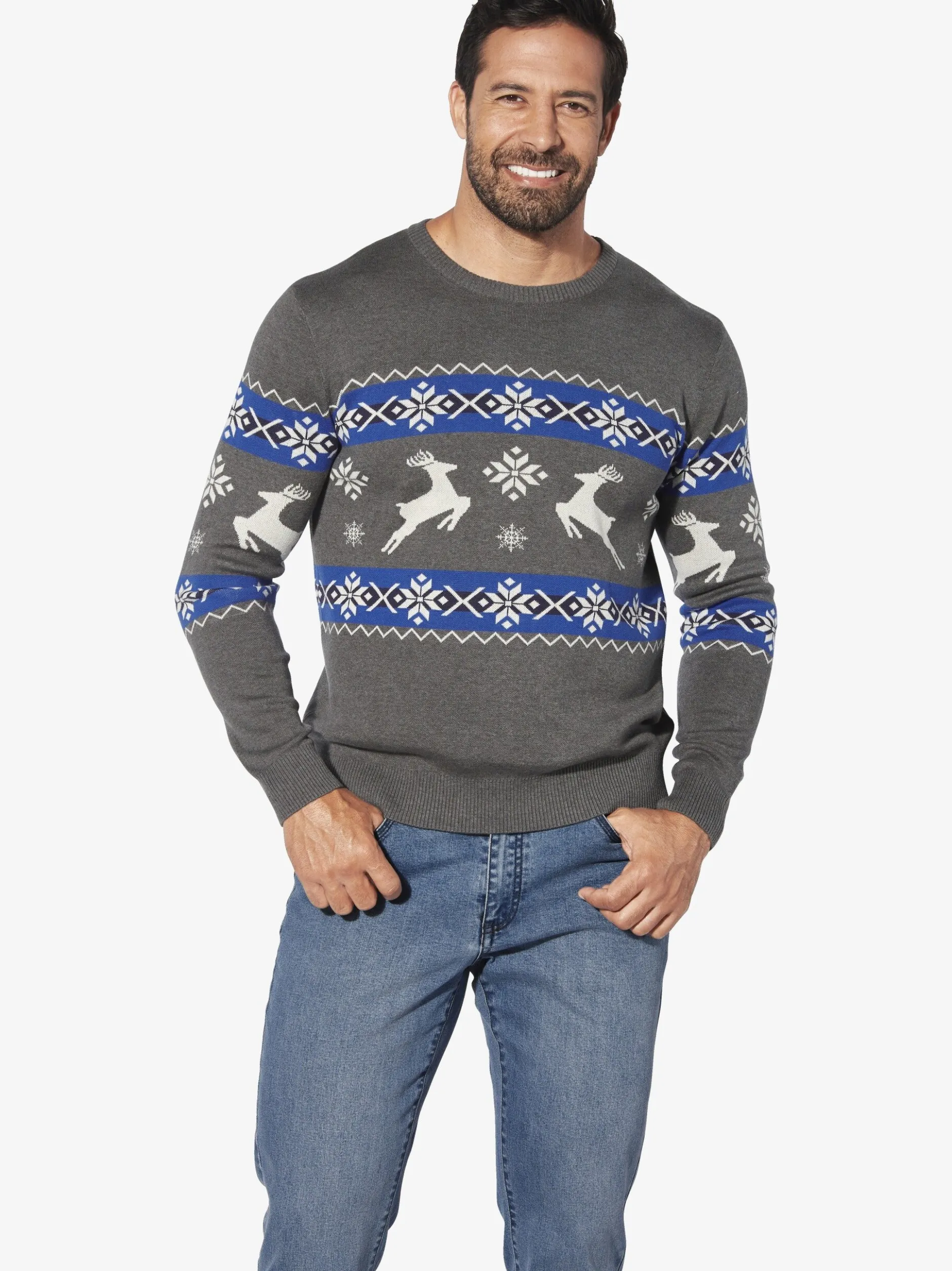 Jan Vanderstorm Herren Pullover - TORE in grau
