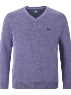 Jan Vanderstorm Herren Pullover - KEIMO in lila
