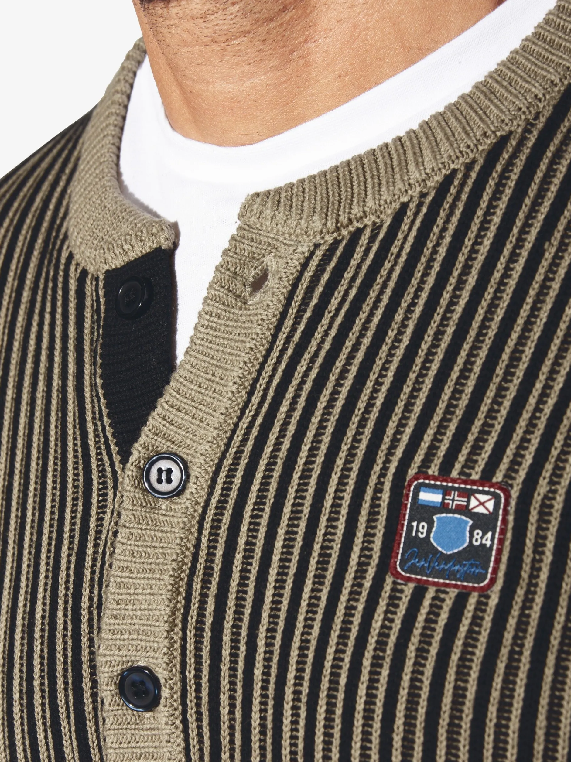 Jan Vanderstorm Herren Pullover - AKSELVIK in schwarz beige