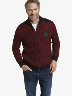 Jan Vanderstorm Herren Strickjacke - HALSTEN in rot