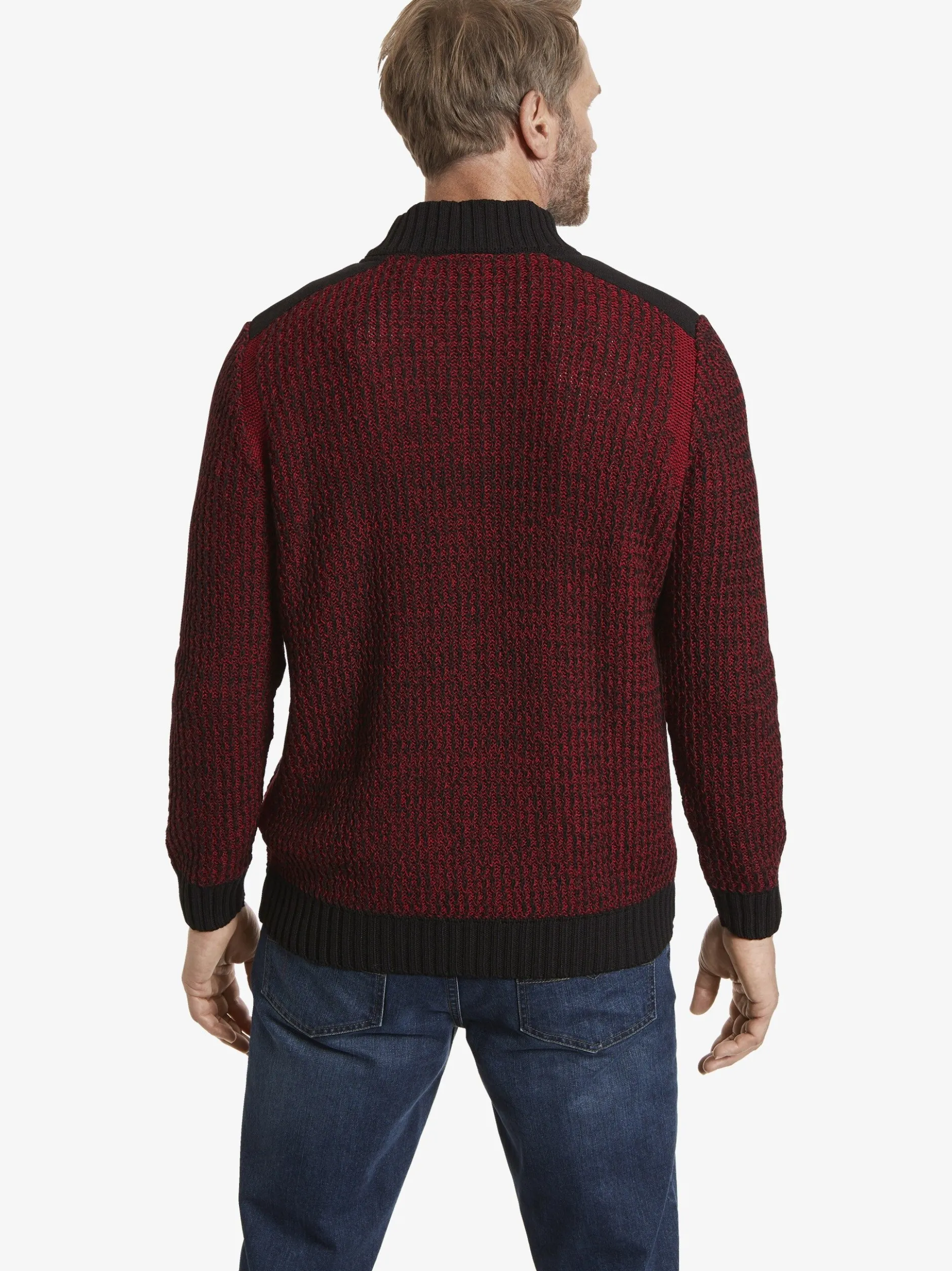 Jan Vanderstorm Herren Strickjacke - HALSTEN in rot