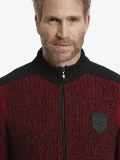 Jan Vanderstorm Herren Strickjacke - HALSTEN in rot