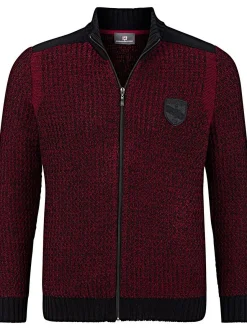 Jan Vanderstorm Herren Strickjacke - HALSTEN in rot