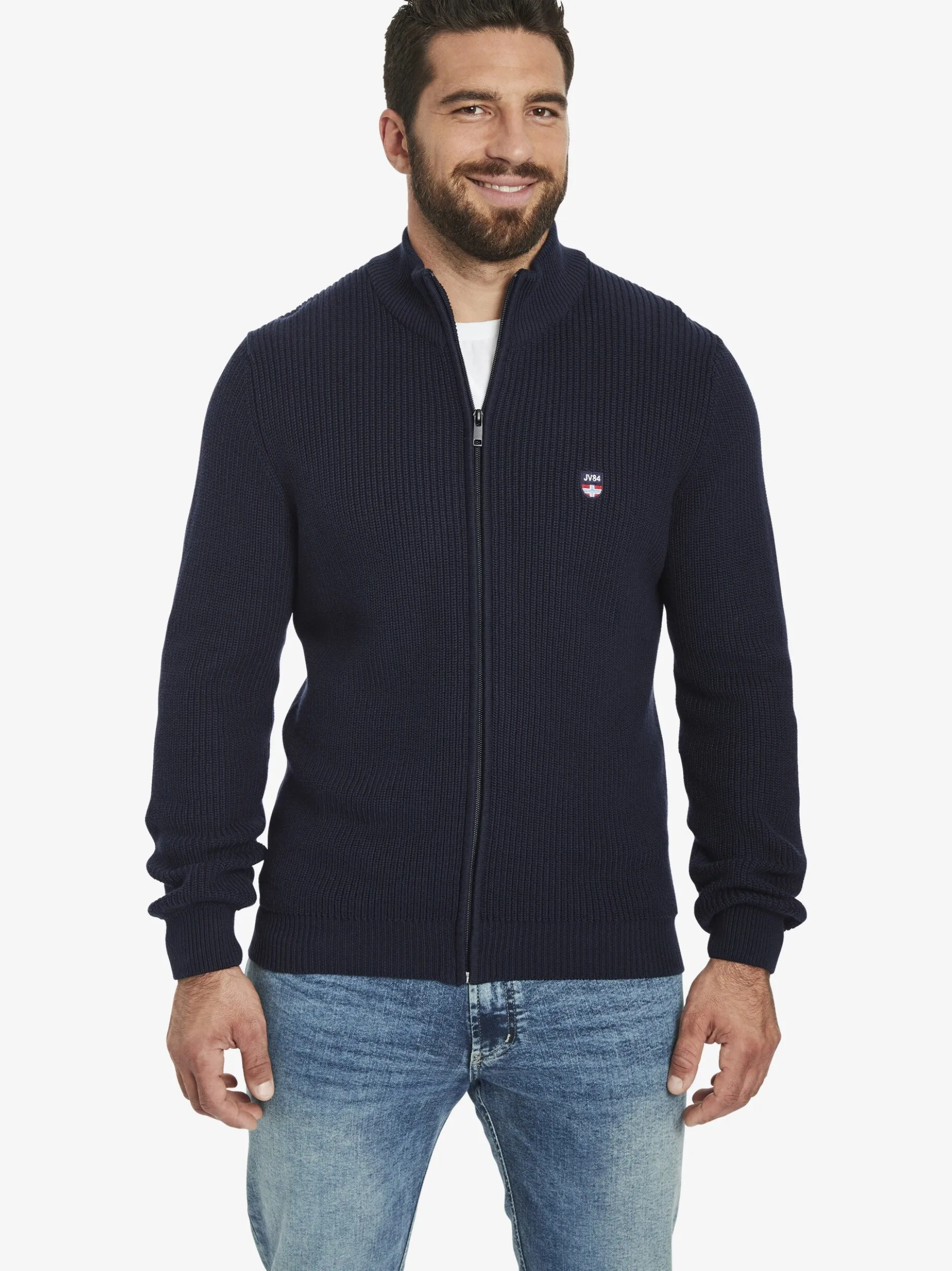 Jan Vanderstorm Herren Strickjacke - NORANDER in blau