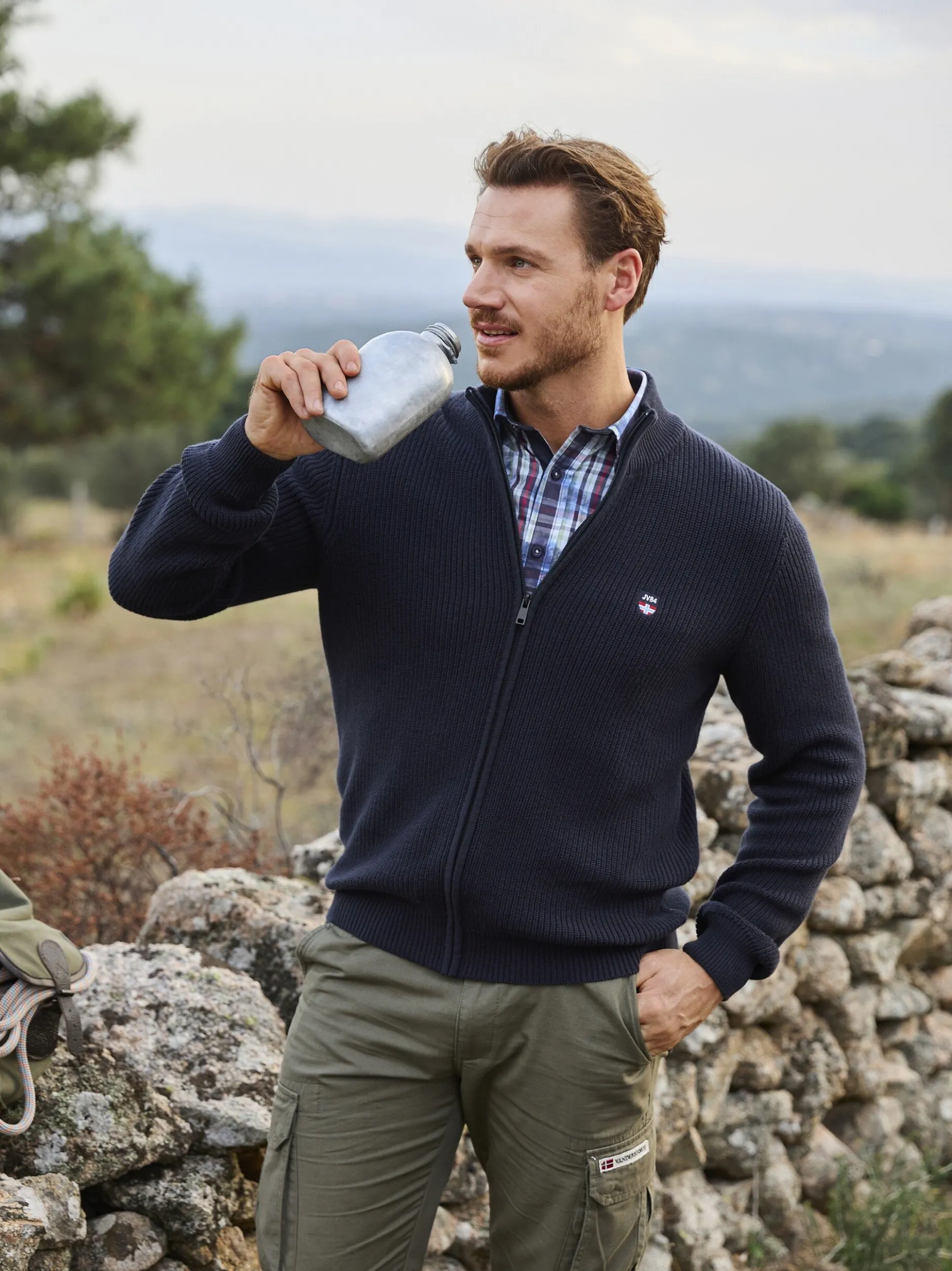 Jan Vanderstorm Herren Strickjacke - NORANDER in blau