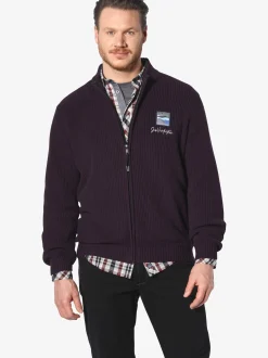 Jan Vanderstorm Herren Strickjacke - OLETARVIN in bordeaux