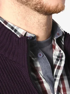 Jan Vanderstorm Herren Strickjacke - OLETARVIN in bordeaux