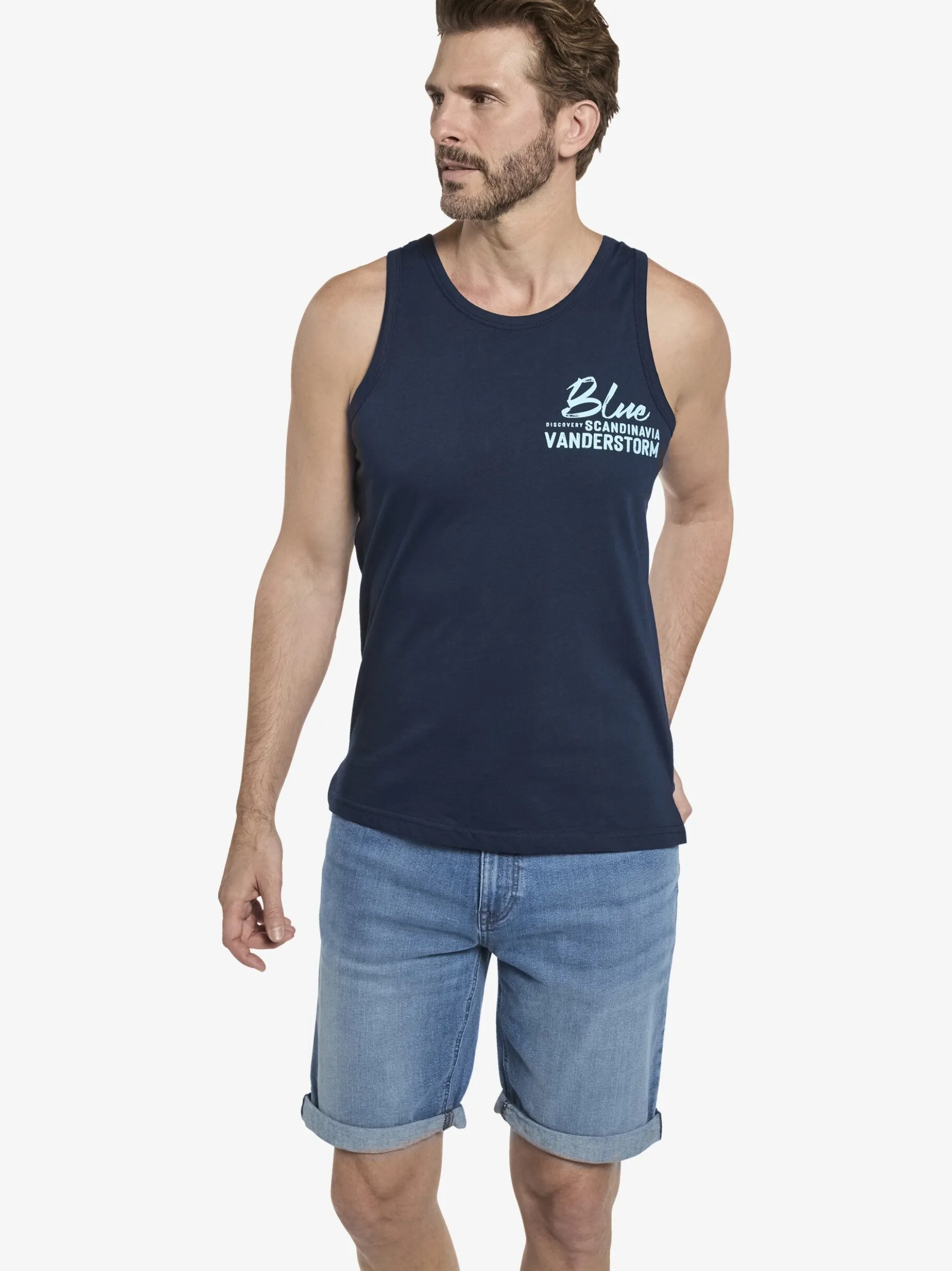 Jan Vanderstorm Herren Tanktop - FELTON in blau