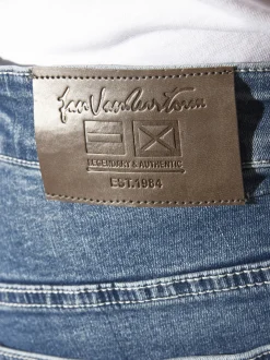 Jan Vanderstorm Herren Tiefbundjeans - FJORDSEN in blau