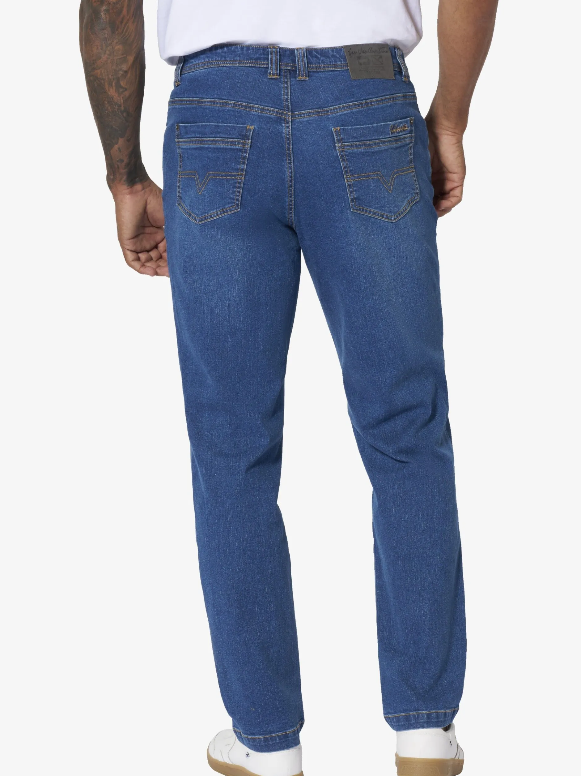 Jan Vanderstorm Herren Tiefbundjeans - BOLKER in blau denim