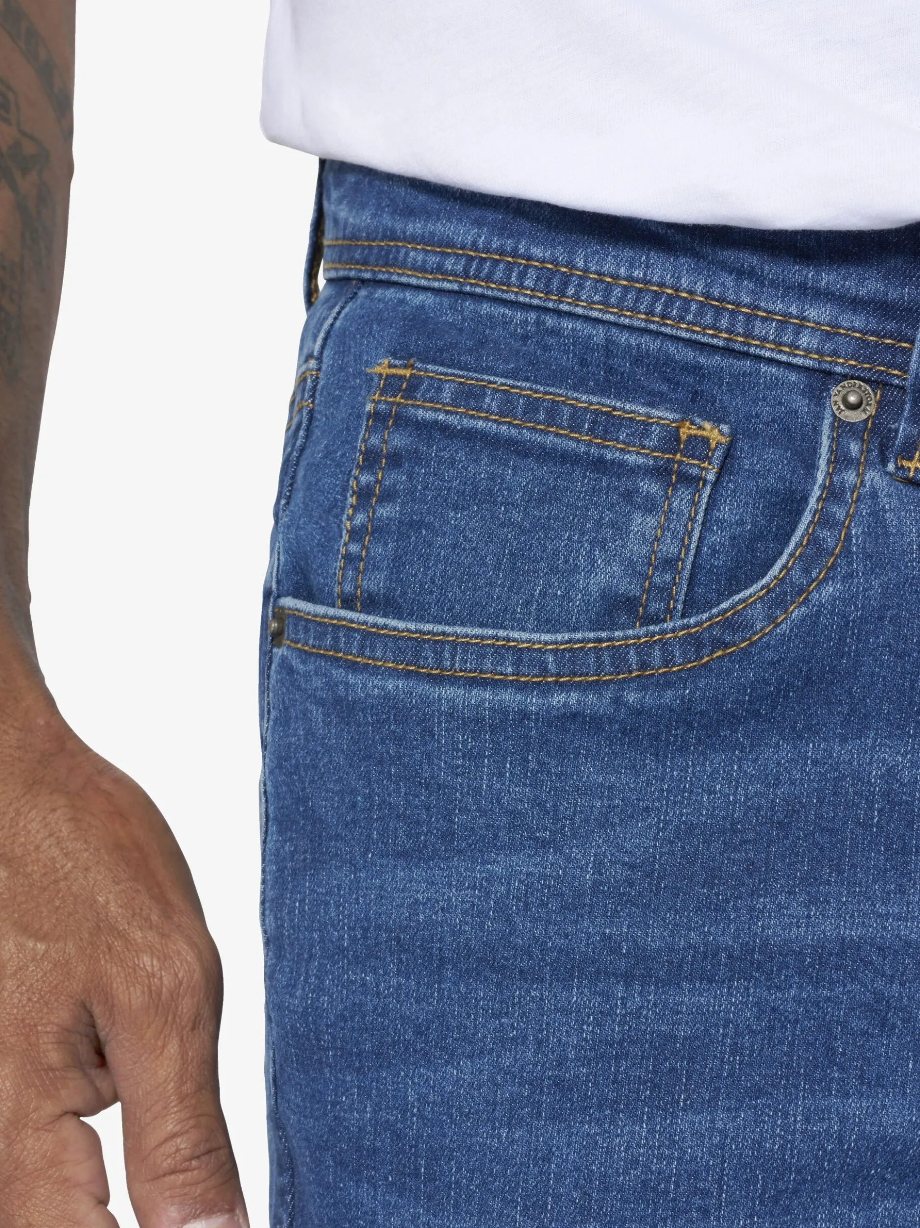 Jan Vanderstorm Herren Tiefbundjeans - BOLKER in blau denim