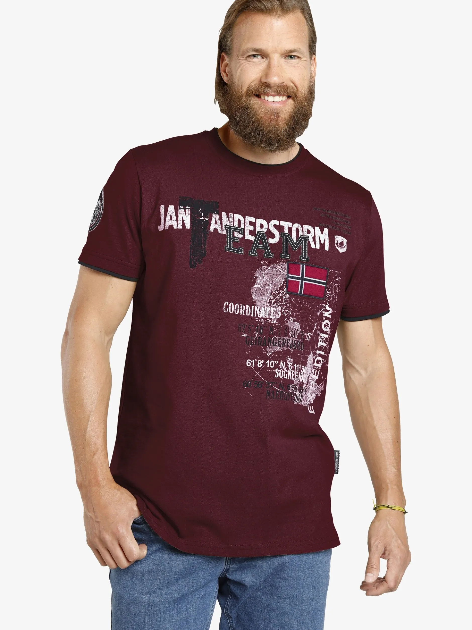 Jan Vanderstorm Herren T-Shirt - SÖLVE in rot