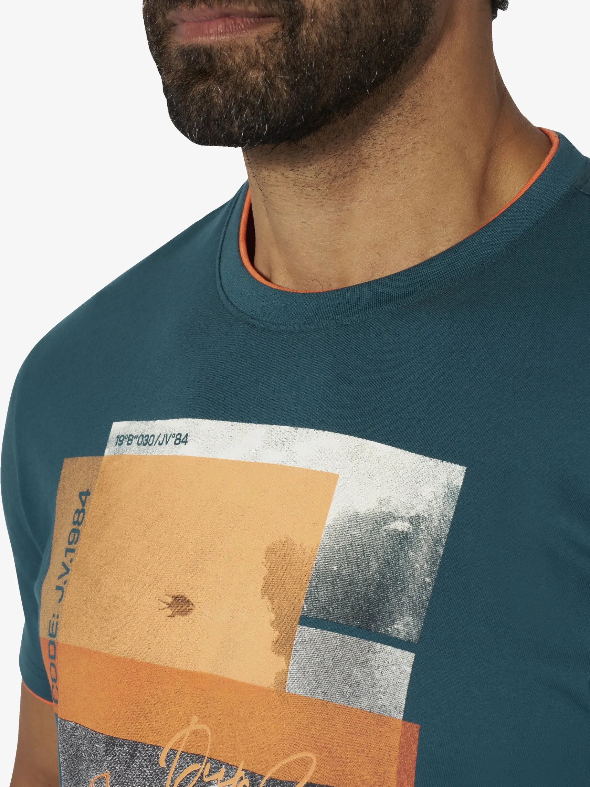 Jan Vanderstorm Herren T-Shirt - HAKEJAN in petrol