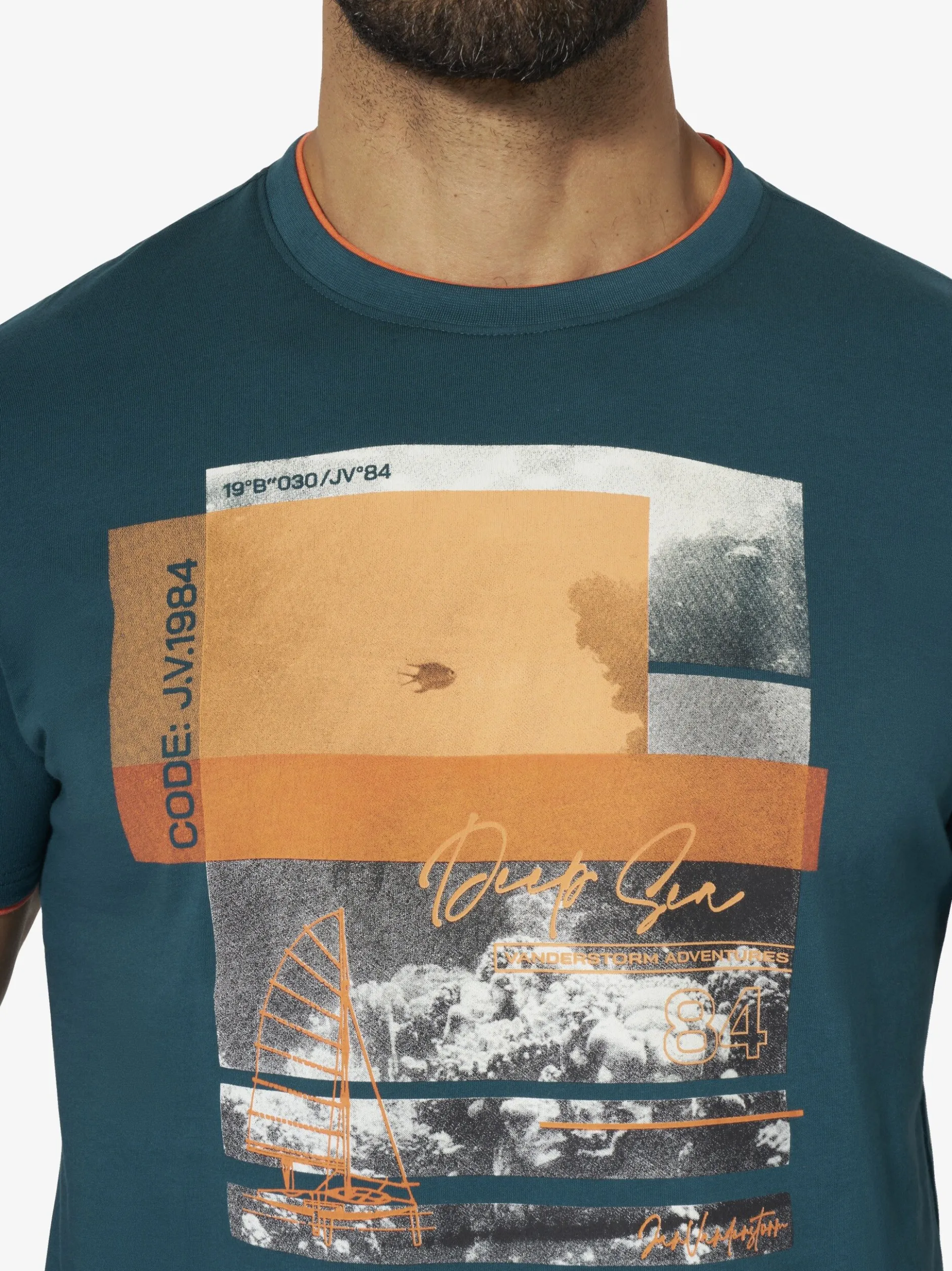 Jan Vanderstorm Herren T-Shirt - HAKEJAN in petrol