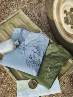 Jan Vanderstorm Herren T-Shirt - GODBERT in blau