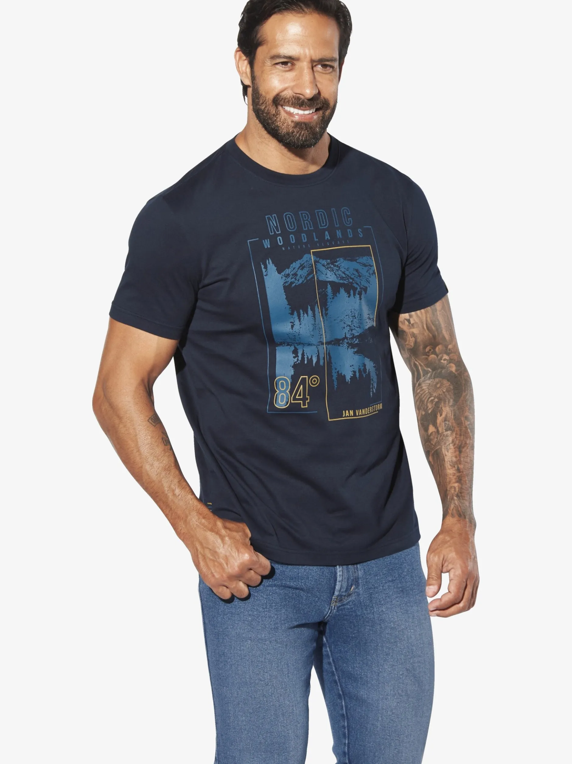 Jan Vanderstorm Herren T-Shirt - MAGNUSVIK in blau