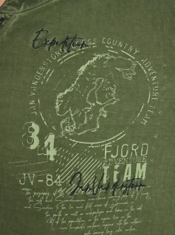 Jan Vanderstorm Herren T-Shirt - GODBERT in oliv