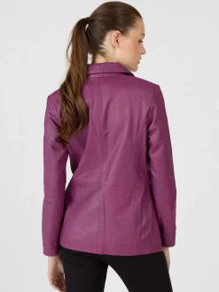 JCC Damen Lederblazer in lila