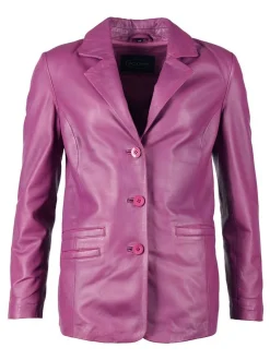 JCC Damen Lederblazer in lila