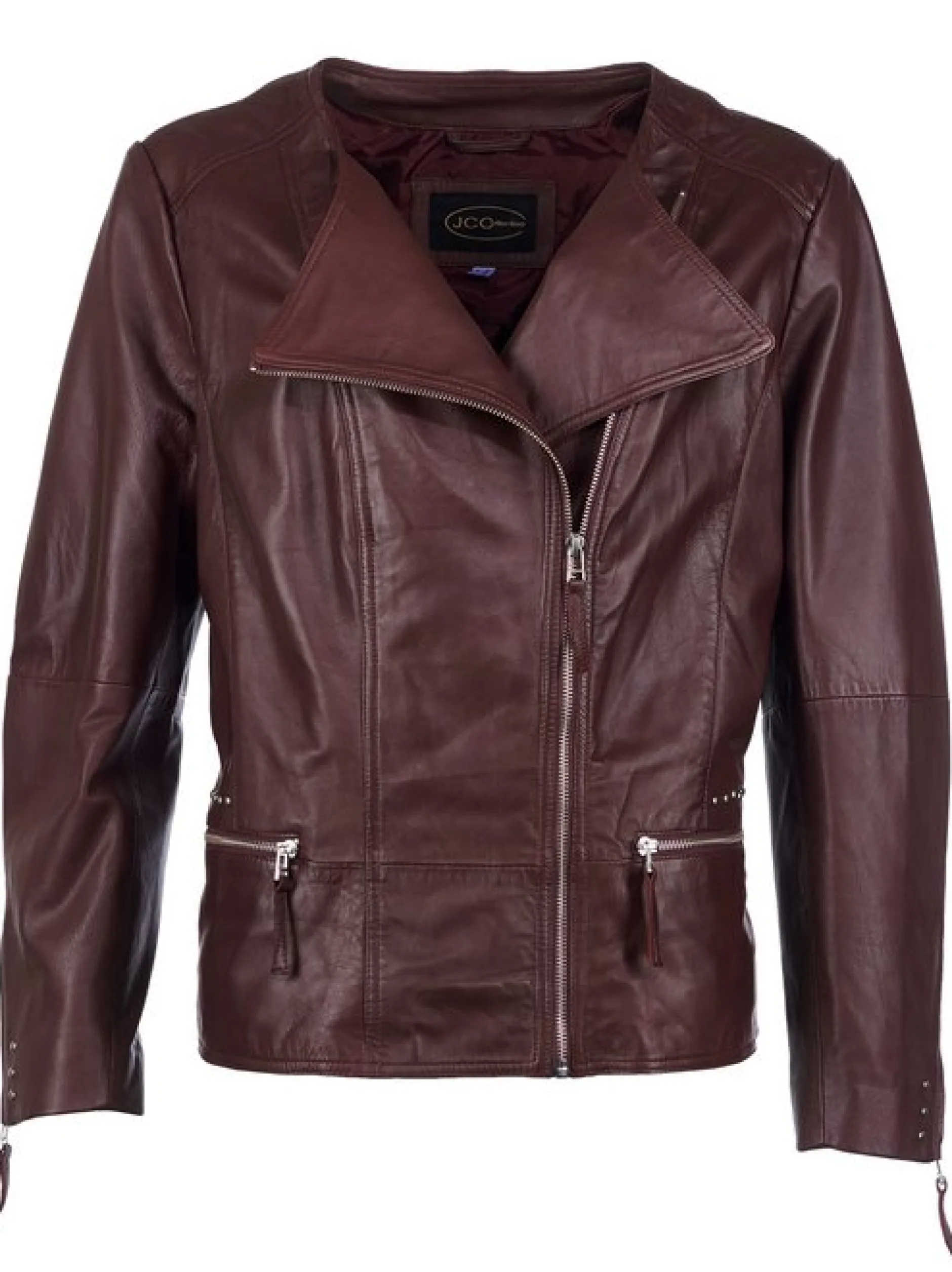 JCC Damen Lederjacke in bordeaux
