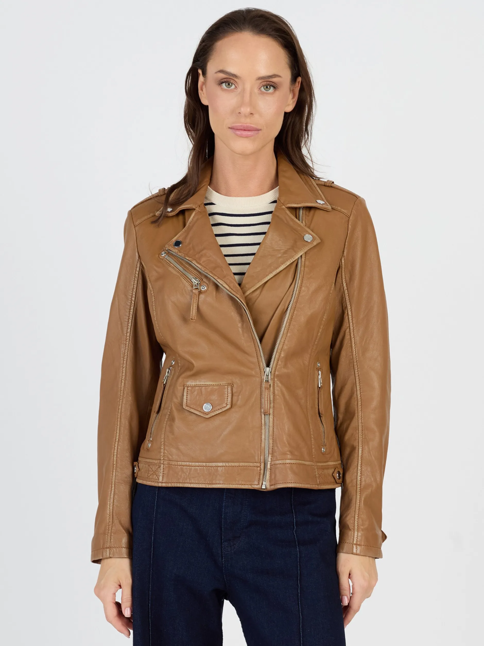 JCC Damen Lederjacke in braun