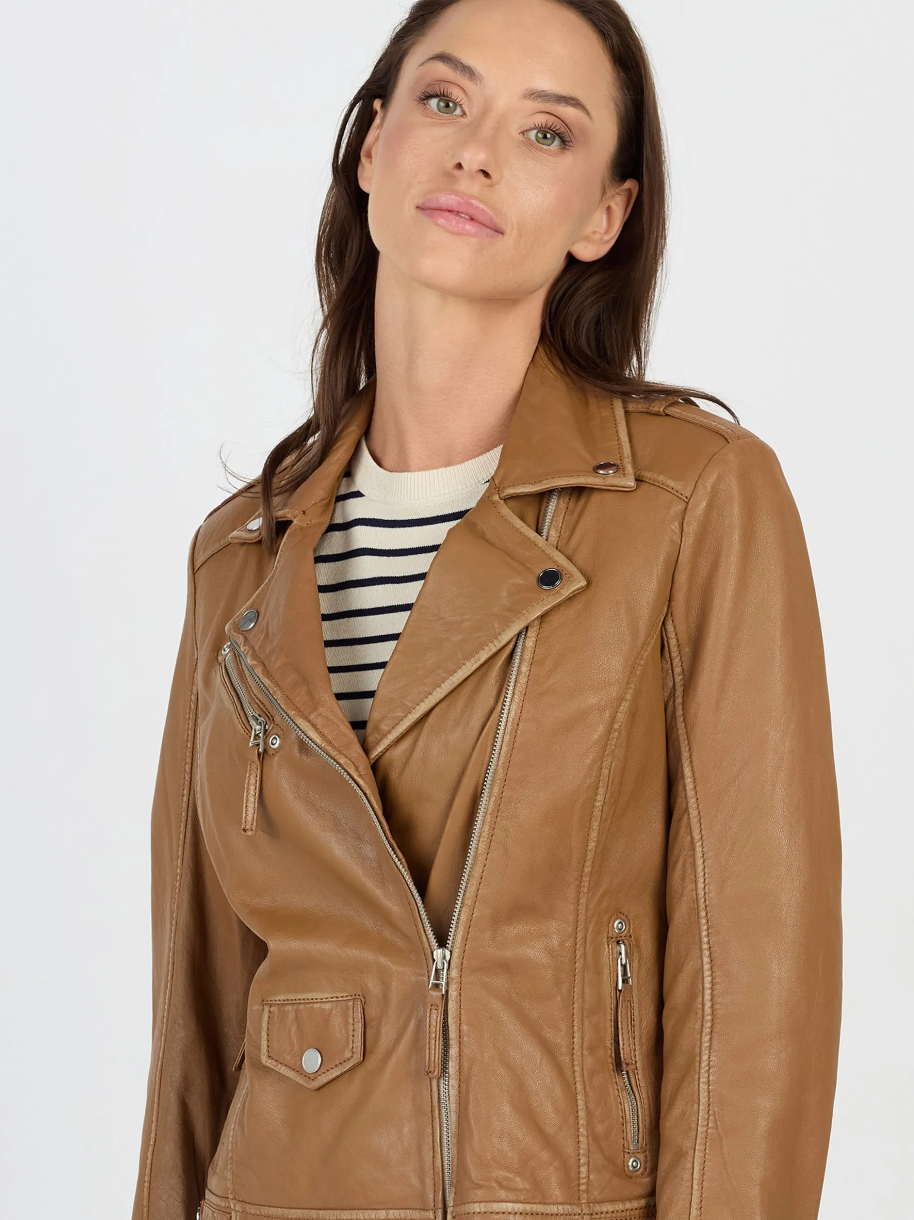 JCC Damen Lederjacke in braun